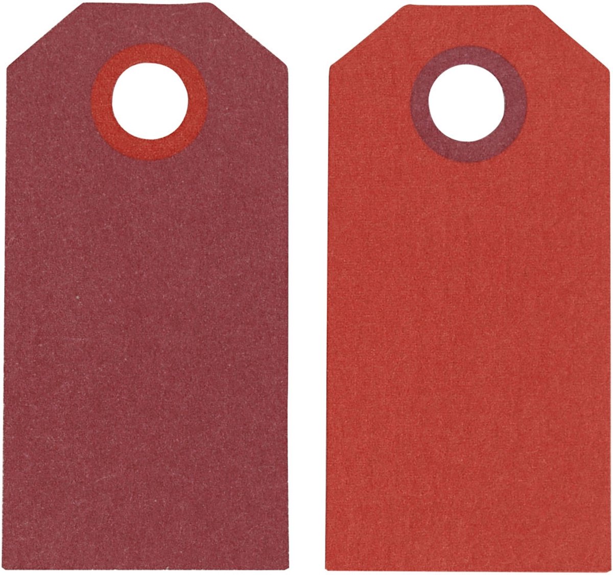 Cadeaulabels, wijnrood/rood, afm 6x3 cm,  250 gr, 20stuks [HOB-234003]